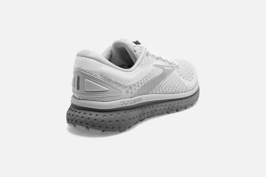 Brooks Glycerin 18 Road Löparskor Dam - Vita/Grå - 2643-YQGLB